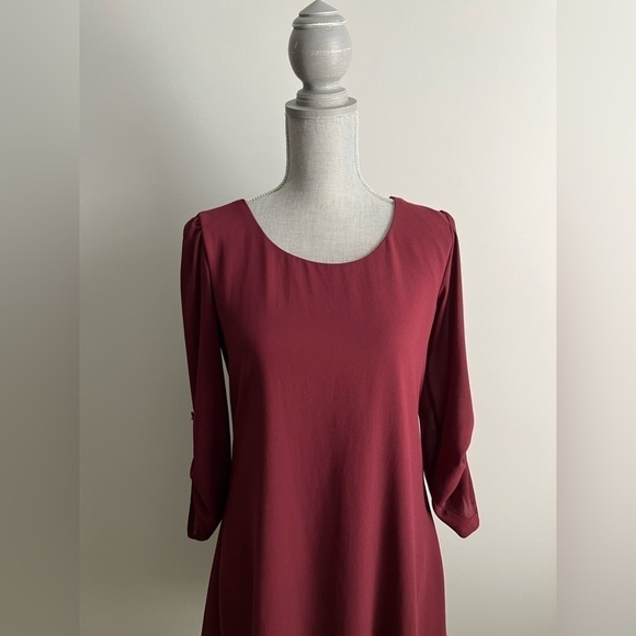 Everyday Speechless Maroon Dress Size Medium - Picture 3 of 7